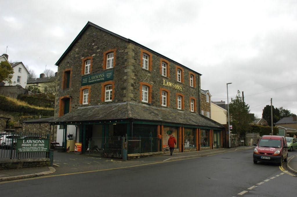 The Lawsons building (c.1910) fomer corn mill, Parkwood Road, Tavistock by Bressons_Puddle