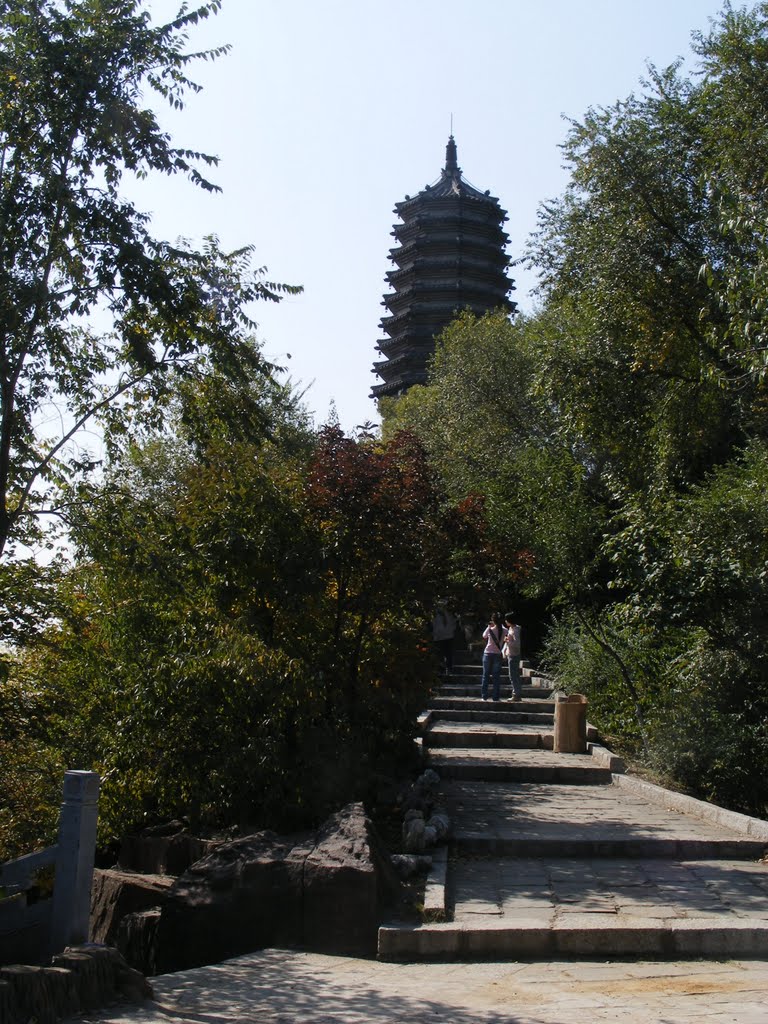 Gaoshan Park and Temples, Fushun, China by Derek Harkness