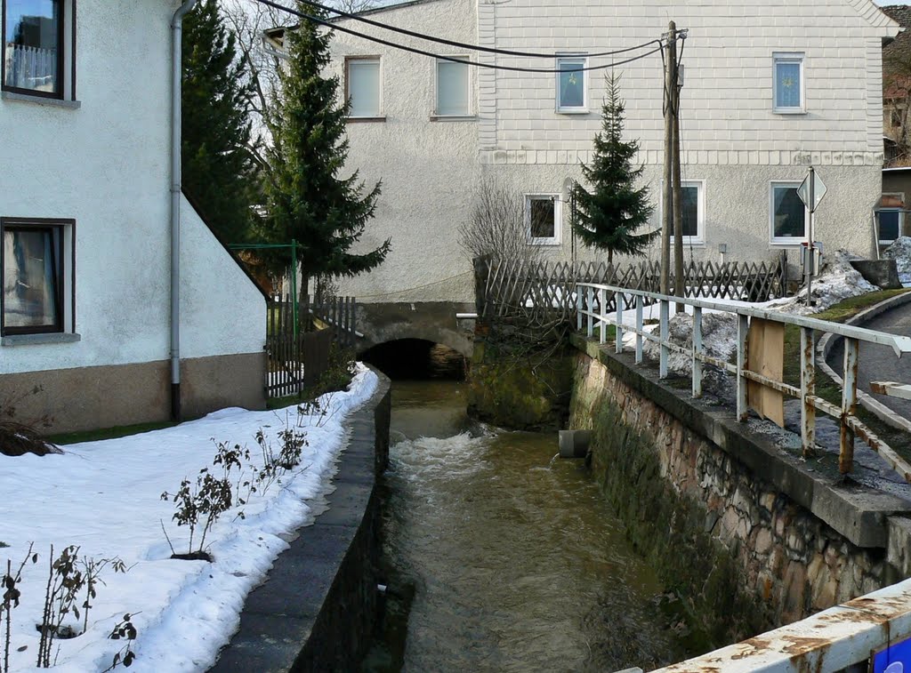 Rossau (Sachsen) OT Greifendorf - Das Wasser fließt unter dem Haus durch by Thomas Eichler