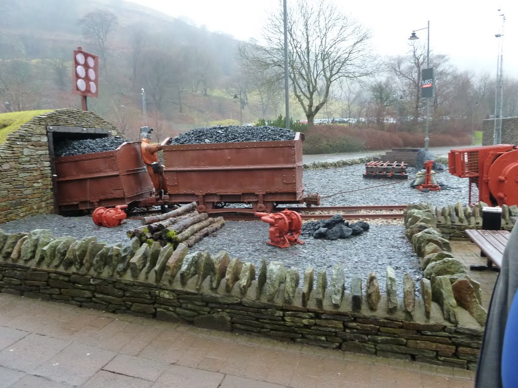 Exciting model to remind us about mining - at the Ebbw Vale shopping centre. by Kevin J. Norman