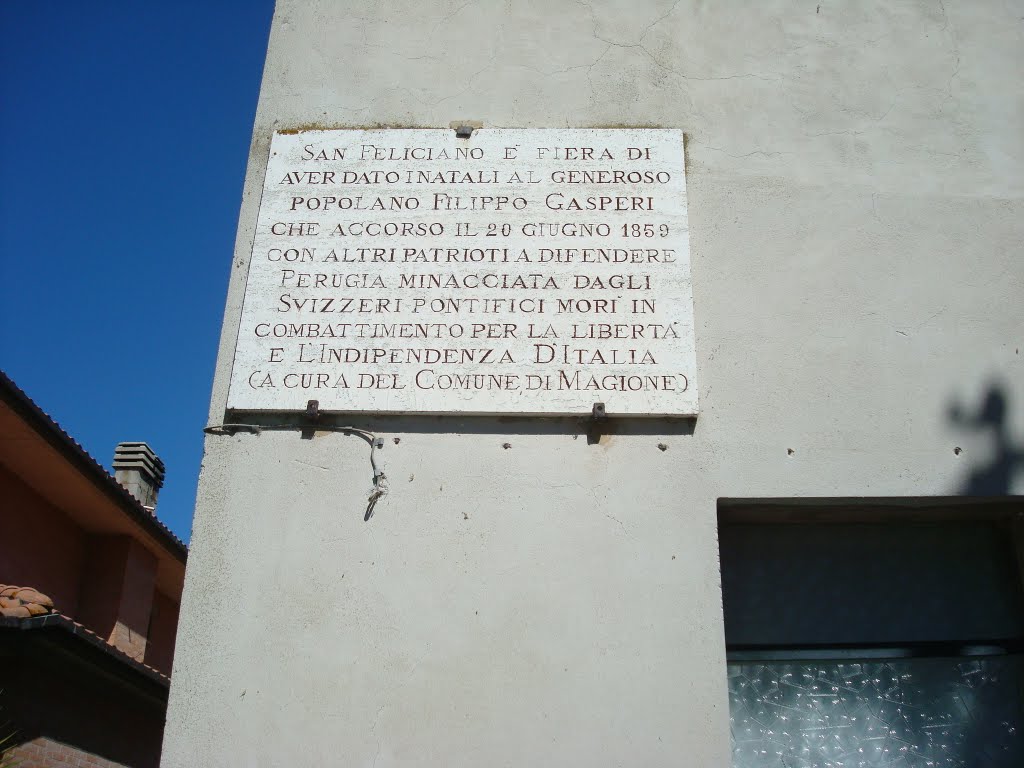 Gedenktafel entdeckt am Lago Trasimeno by wlooser