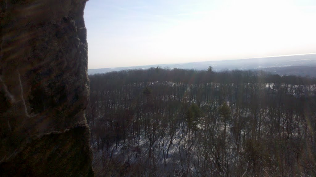 Atop the Tower, Looking SE, Sleeping Giant SP, Hamden, CT 01152011 by Arkie_in_CT