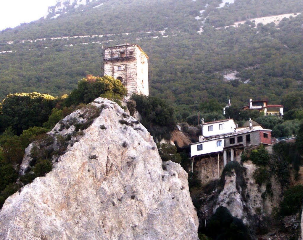 ΑΓΙΟ ΟΡΟΣ - Νέα Σκήτη, ο πύργος (1). by ΓΕΩΡΓΙΟΣ ΚΟΤΣΩΝΑΣ