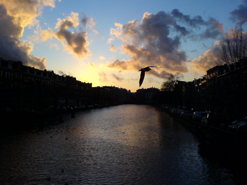 Zonsondergang vanaf ophaalbrug Kattensloot by Martijn375