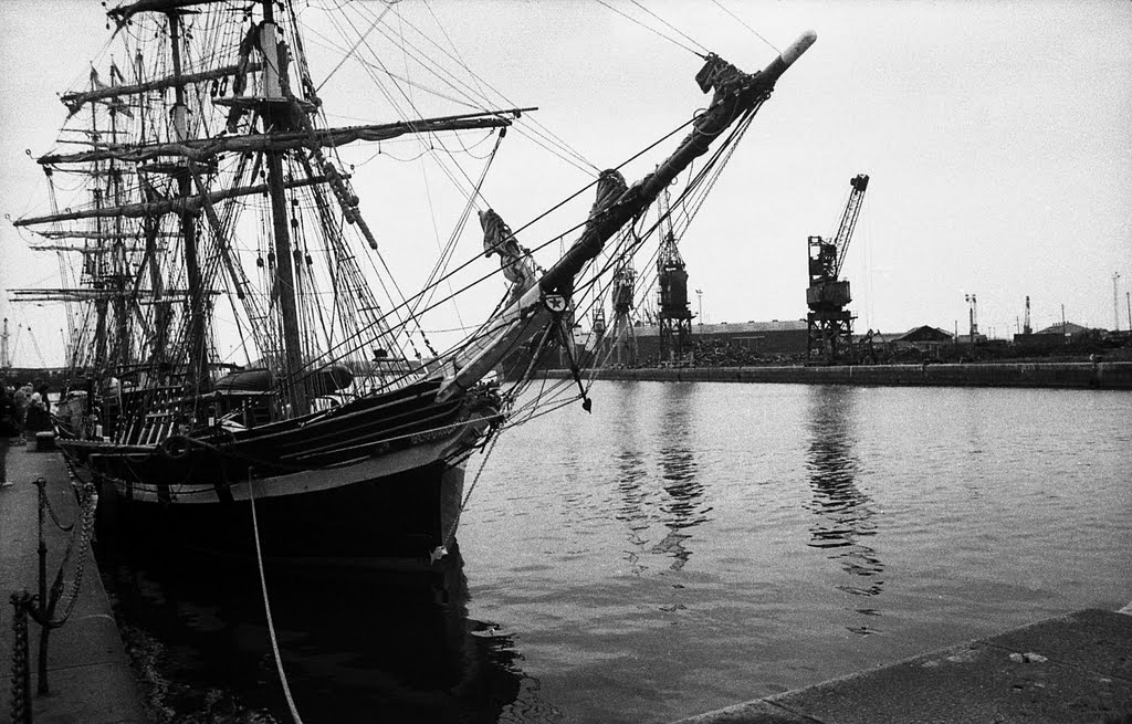 Tall Ship - Alexandra Dock 1981 by fat-freddies-cat