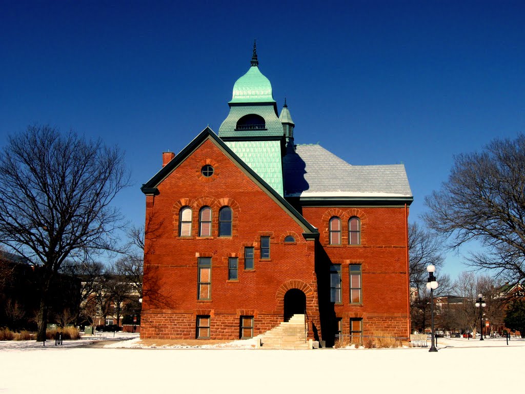 Old Central on a snowy day, Stillwater, Oklahoma by Patch Rowcester