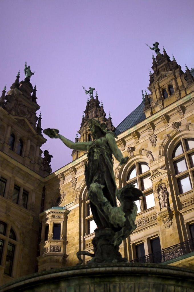 Brunnen hinter dem Rathaus by Jörg Dölfer