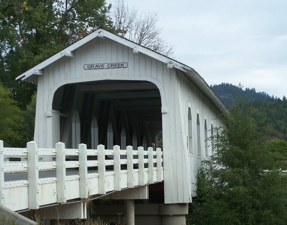 Grave Creek Bridge, Sunny Valley Oregon by Pamela Elbert Poland