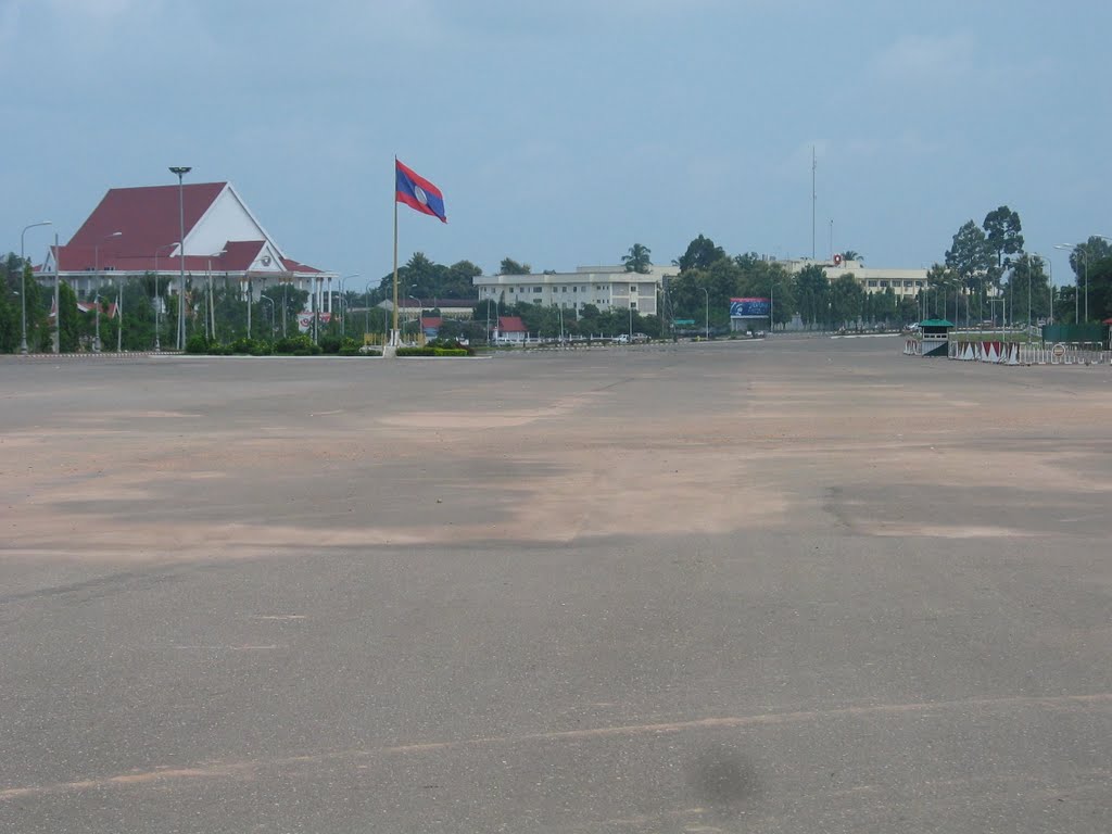 Once the USAF-Vietnam war bomber runway - Vientiane, Laos. by Warren T.