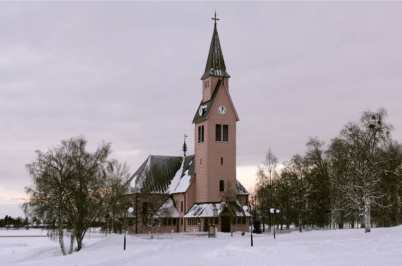 Arjeplog Church (The Pink Church) by Jerry  MagnuM Porsbjer