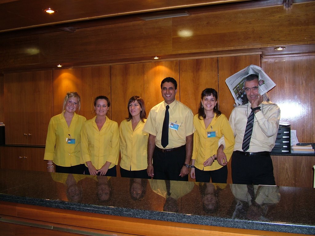 STAFF ON RECEPTION AT CALELLA PALACE by pandamac