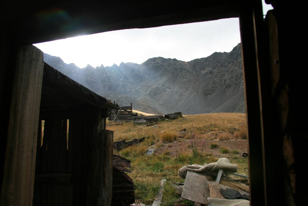 Mayflower Gulch, Sunrays from the Cabin Door by Richard Ryer