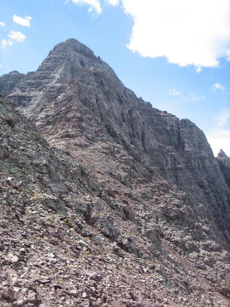 View of Pyramid Peak from the Northeast saddle by swissbank3737