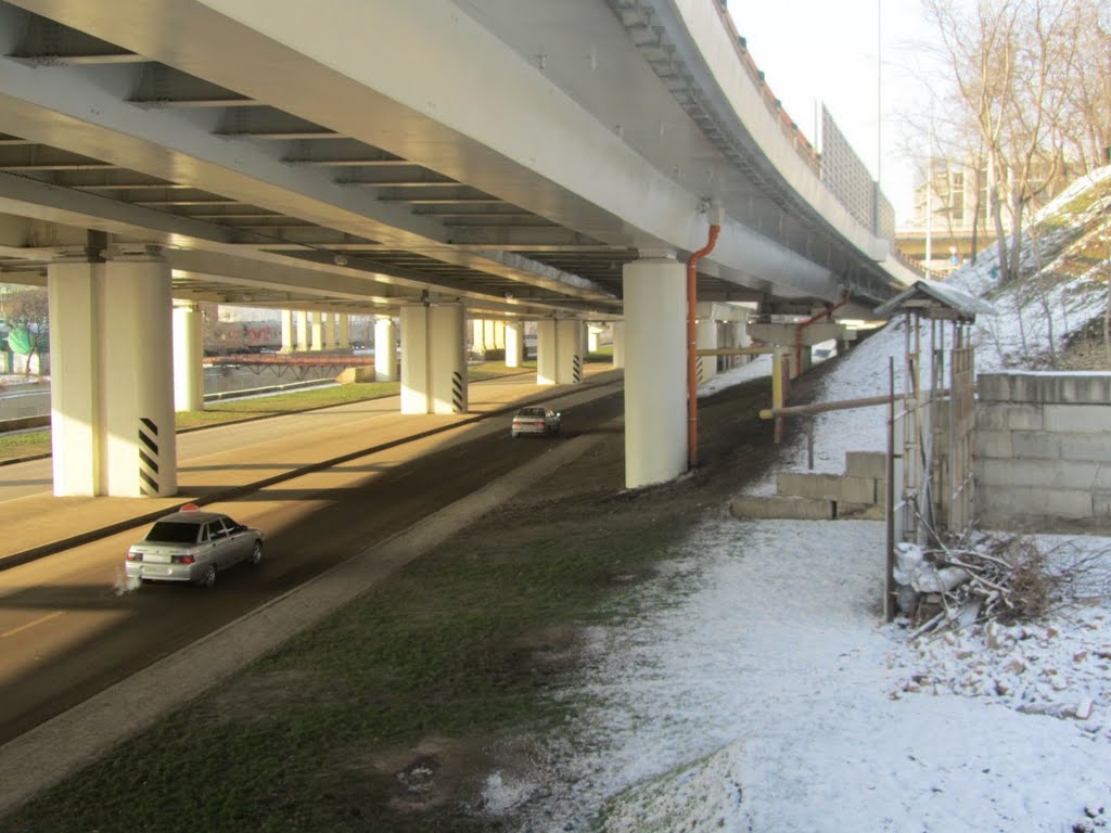 The highway bridge over the River Don. Rostov-on-Don by Valentine Verchenko