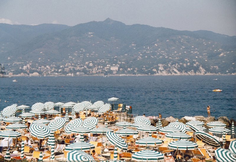 Umbrellas on Italian Riviera by Allyson van den Heri…