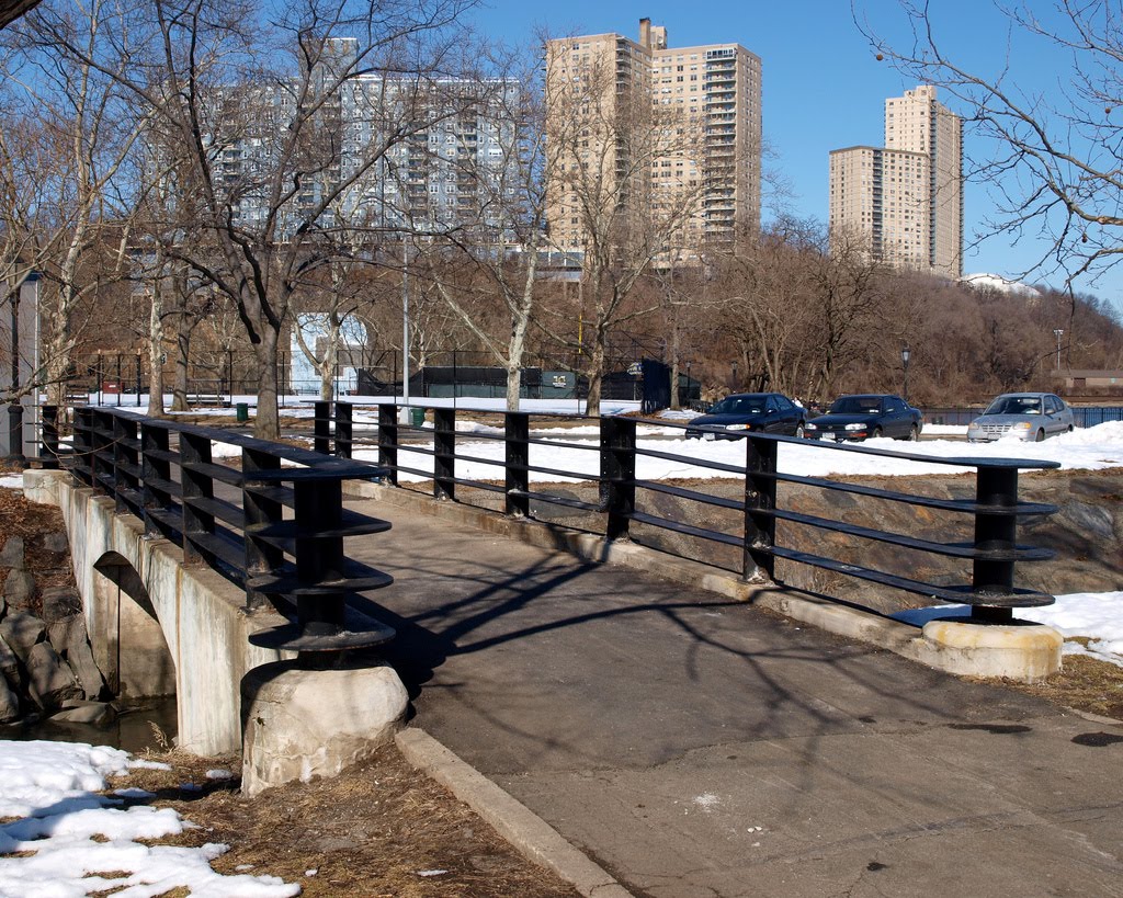 Inwood Hill Park Pedestrian Bridge over Spuyten Duyvil Inlet, New York City by jag9889