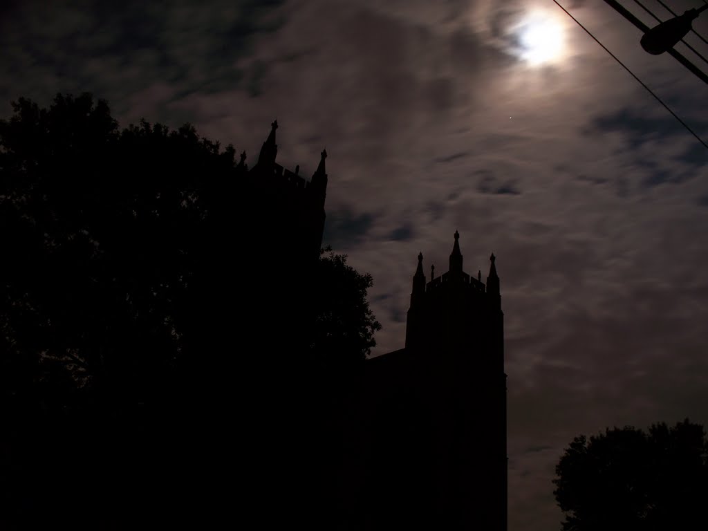 Mt Lebanon United Presbyterian Moon and Blackout by rcmori