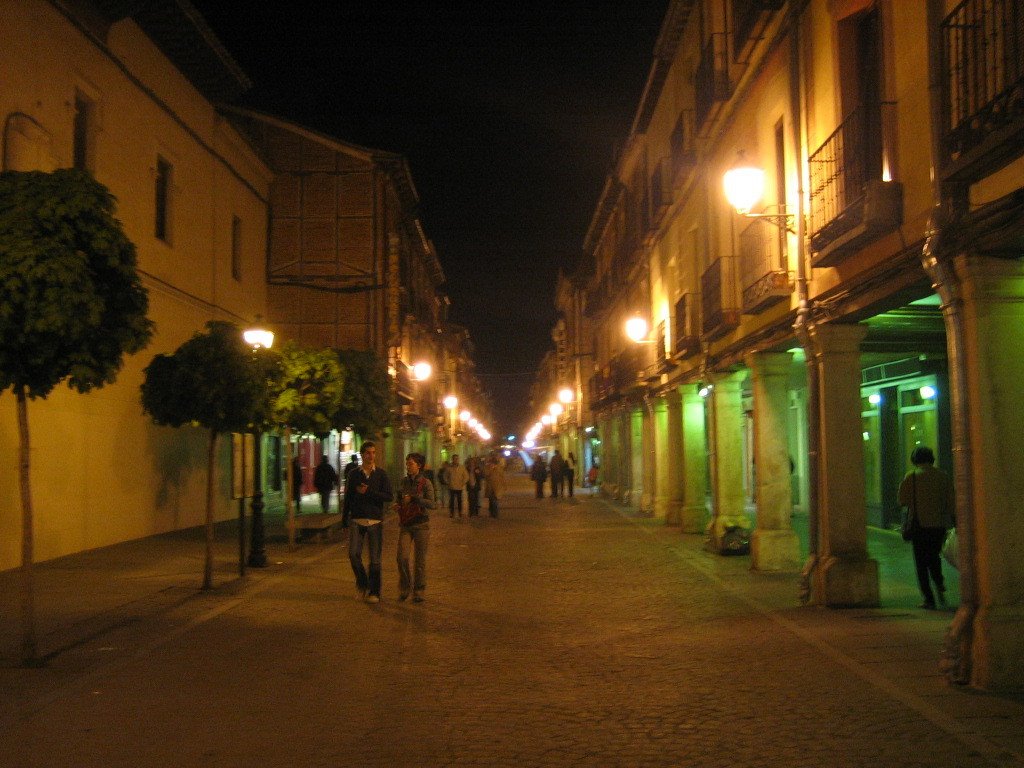 Calle Mayor durante la noche by bios