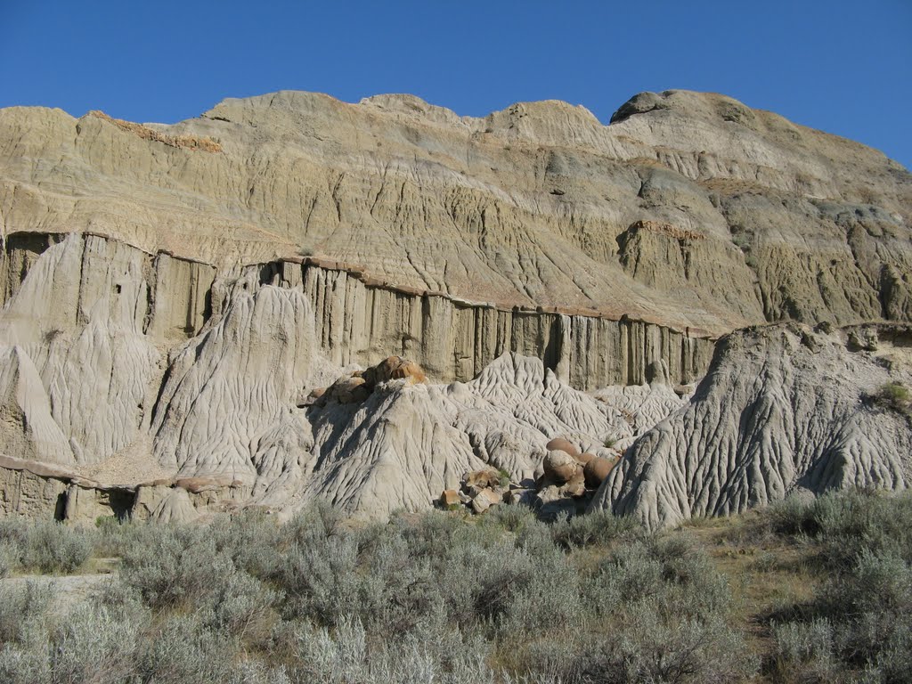 Aug 2008 - Theodore Roosevelt National Park (North Unit), North Dakota. Layers of sedimentation in the badlands. by BRIAN ZINNEL