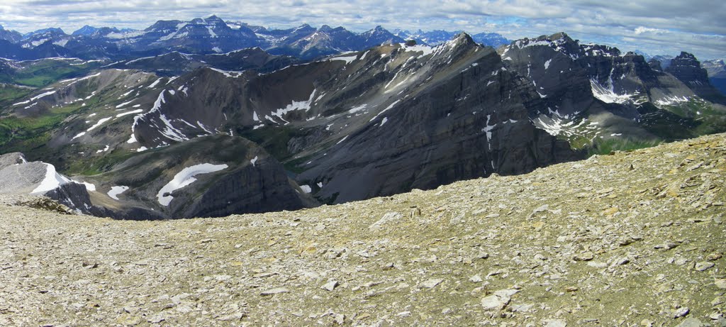 NW view from Mount Bourgeau trail by M Delong