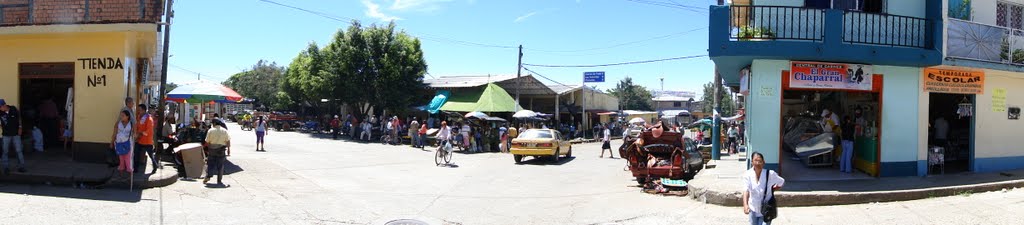 Chaparral esquina plaza de mercado un domingo by adelmotrujillo@gmail.com