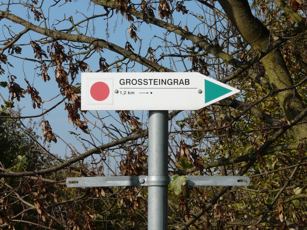 Germany_Mecklenburg_Sparow_megalithic tomb_sign post_direction arrow_P1170752.JPG by George Charleston