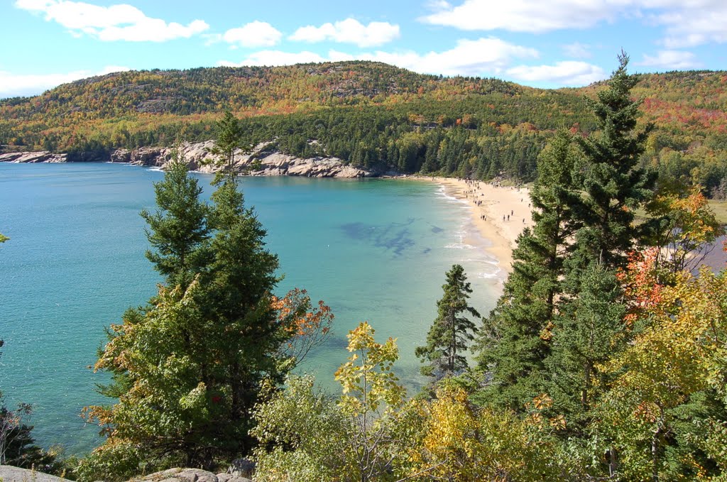 Sand Beach from Great Head, Acadia National Park by CarolynB_105