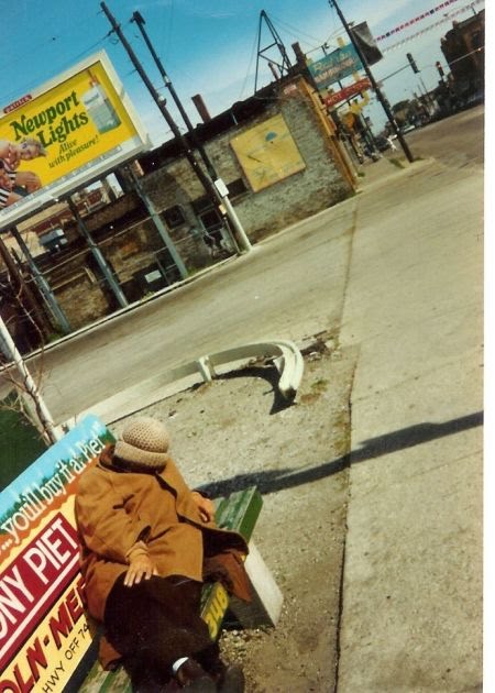 Old Kedzie Bus Turnaround and Rainbow Diner by Wayne Allen Sallee