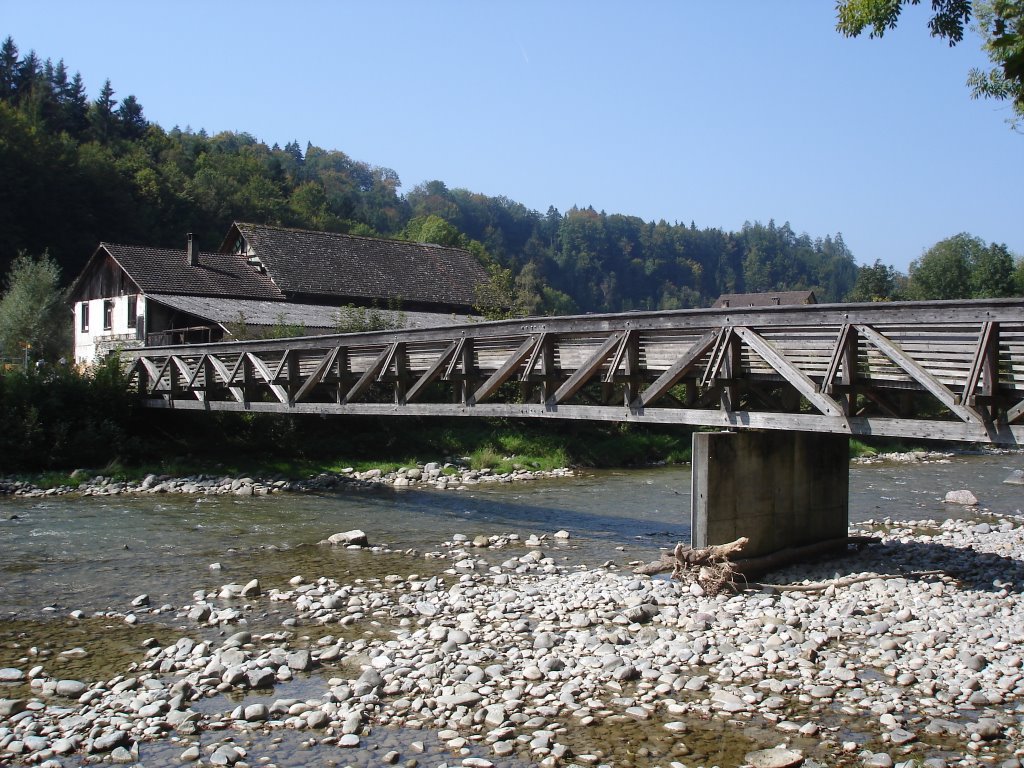 Sihl - Bridge at Sihlwald park by wannee