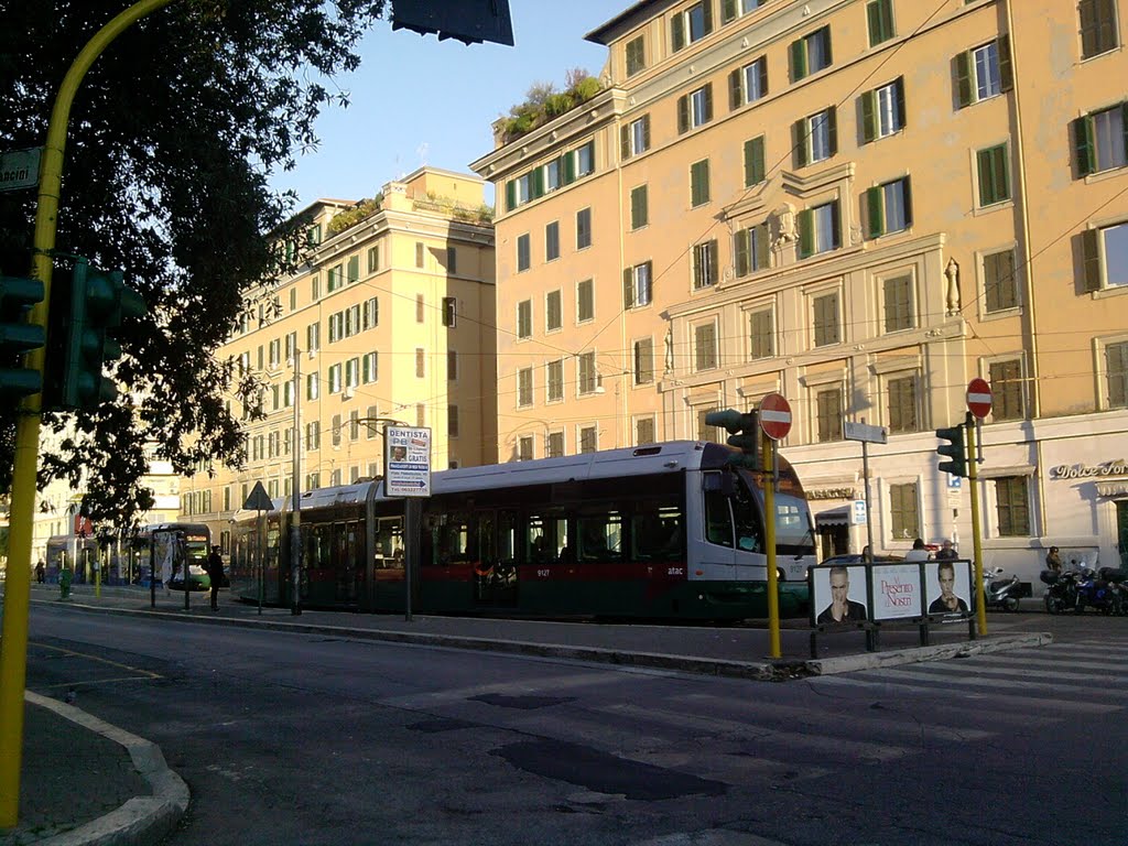 P.zza A. Mancini - tram no.2 by tonysiman