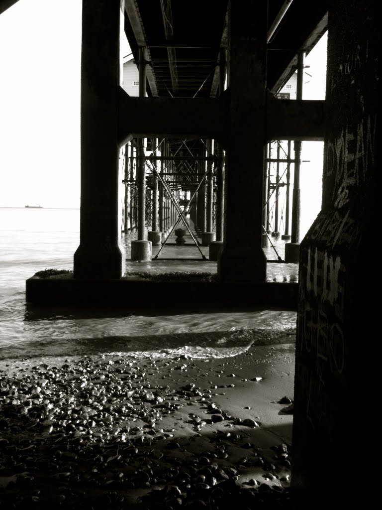 Under Penarth Pier by skizzywales