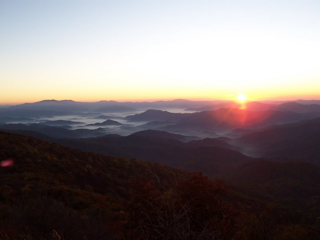 Sunrise from Big Bald by dennyswaitress