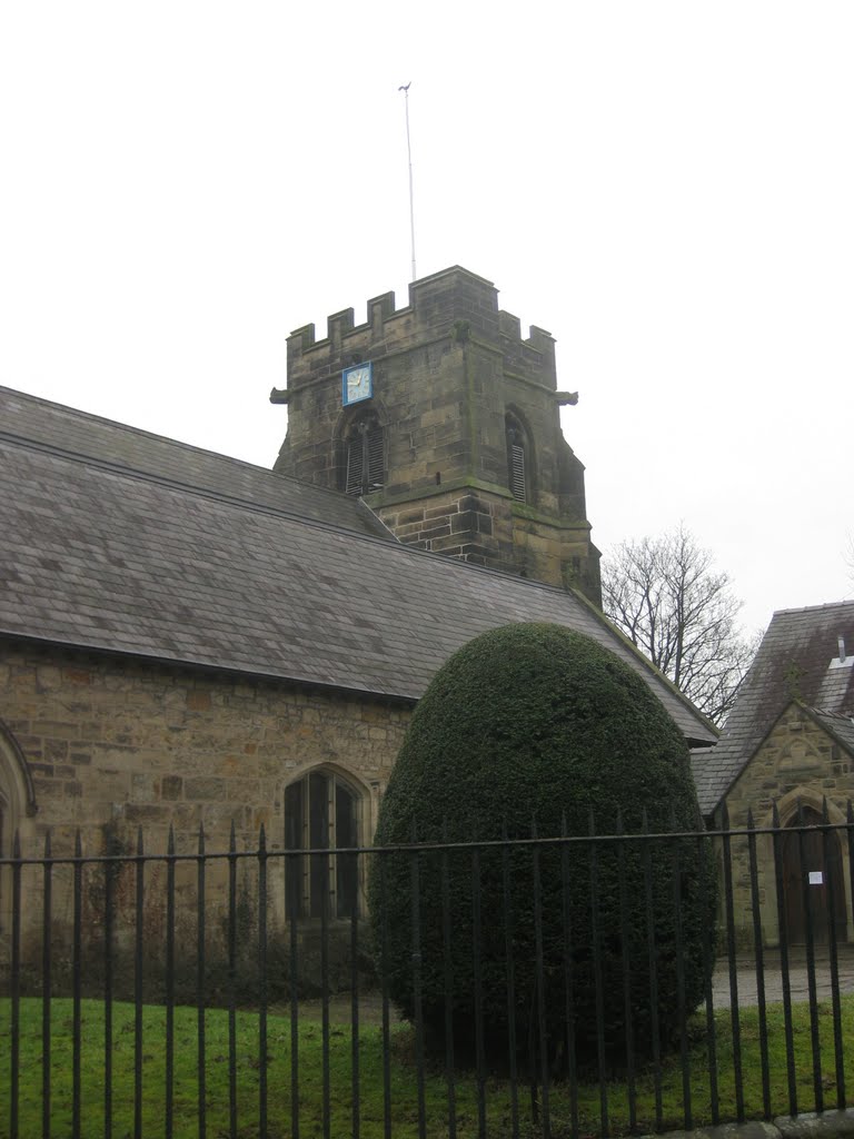 Saint Mary's, Ruabon, from Church Street by Curate