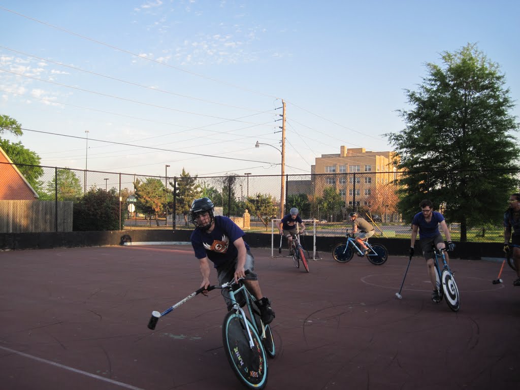 Macarthur Park bike polo by Michael Haines