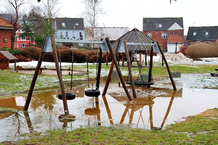 Childrens playground flooded by Jørn Kildall