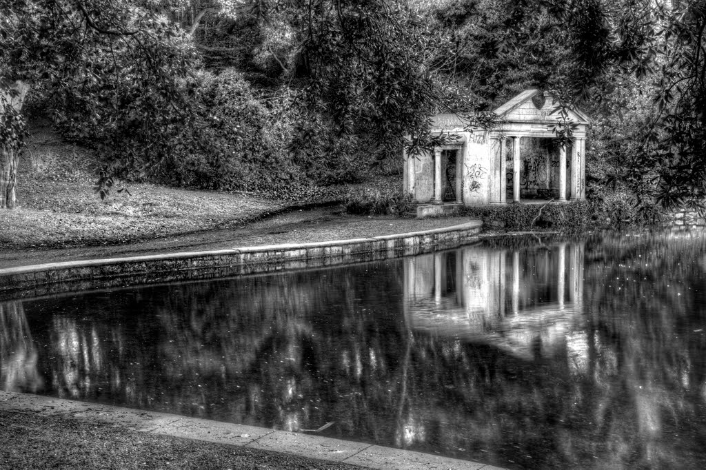 Ornament pond in landscape by Niall