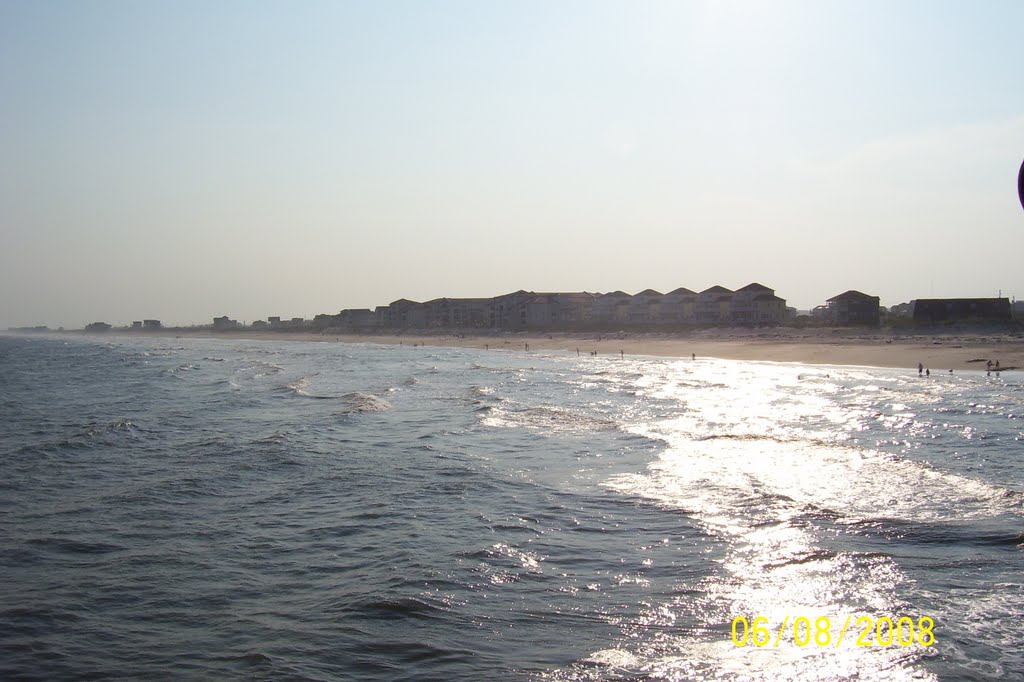 North Topsail Beach from the Pier by David M Baird