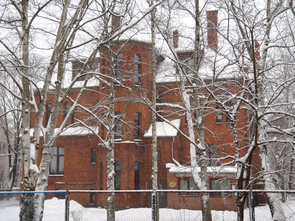 Old German school on Komsomol street, Kaliningrad (Luisenallee Königsberg), Dec.2010 by Stekloff