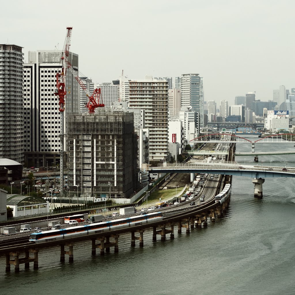 Shinagawa Seaside Forest, Shuto Haneda line, monorail (2040) by www.tokyoform.com