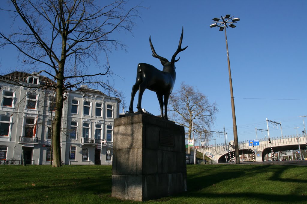 Deer on a base, Arnheim. by Carl030nl