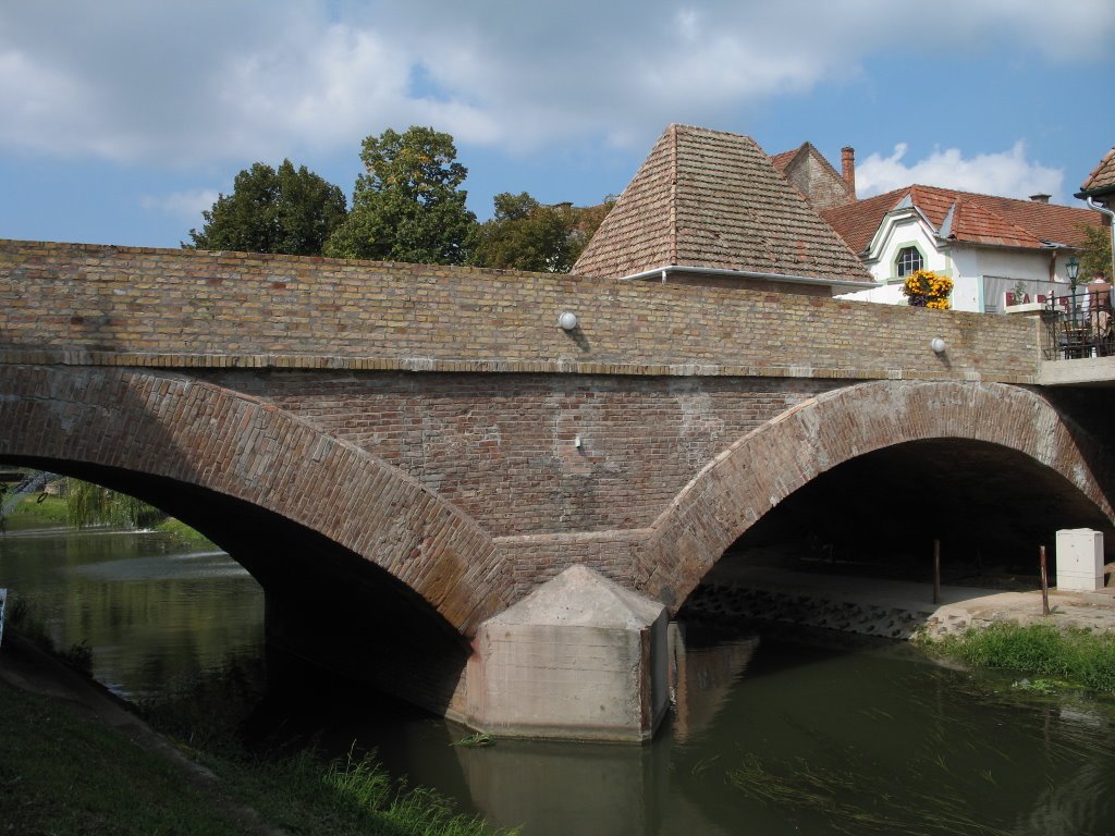 The renewed Kapus-bridge on Gyula by Tokai Attila