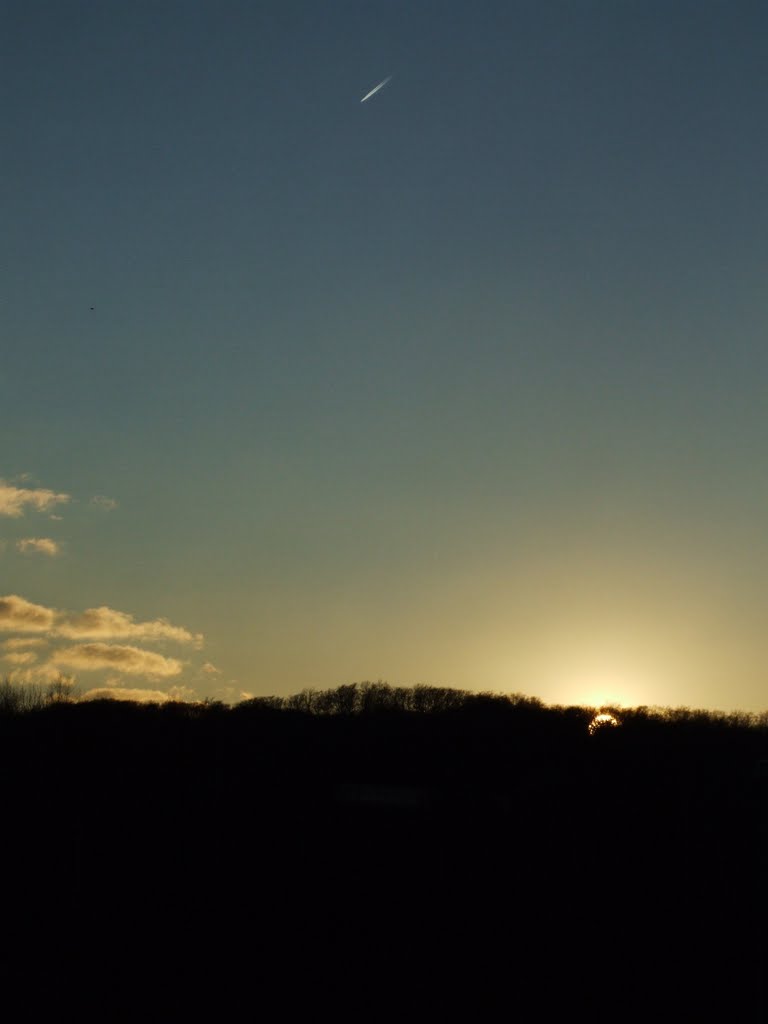 Sunset and..... comet?? :) (Puszcza Bukowa) by Krzysio Milewicz