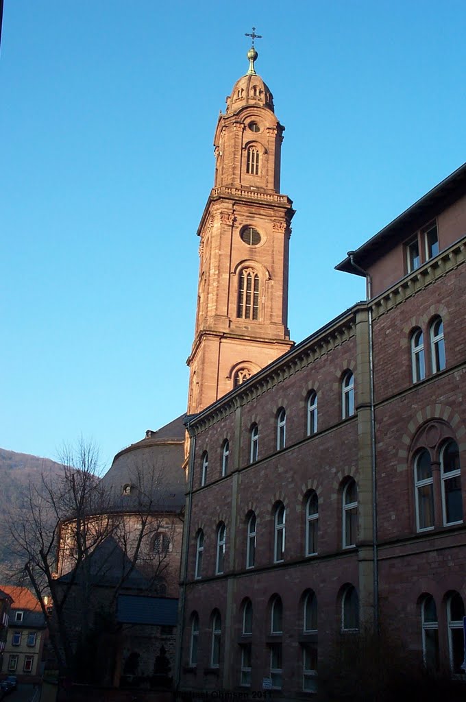 Kirchenturm der Jesuitenkirche in Heidelberg by Michael Ohmsen