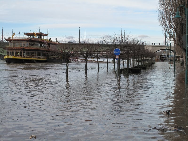 Bonn-Beuel China-Schiff im Hochwasser by Armin Engst