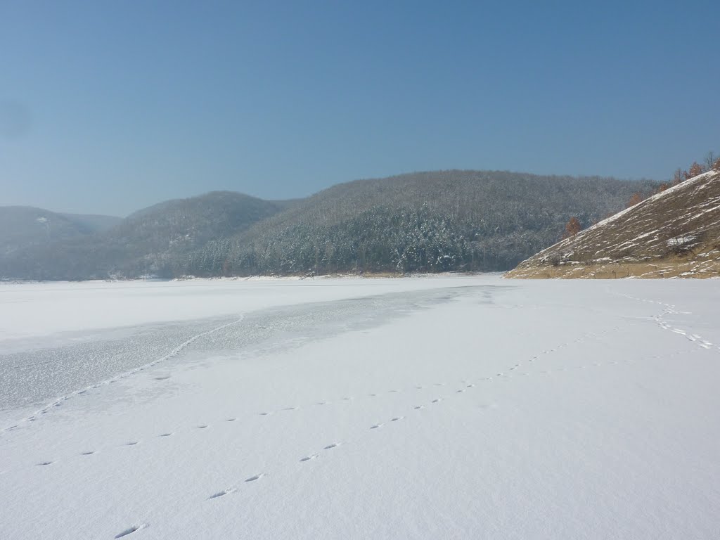 Vedere de pe lacul Cinciş îngheţat - View on the frozen Cinciş lake by Rudolf Hanzelik