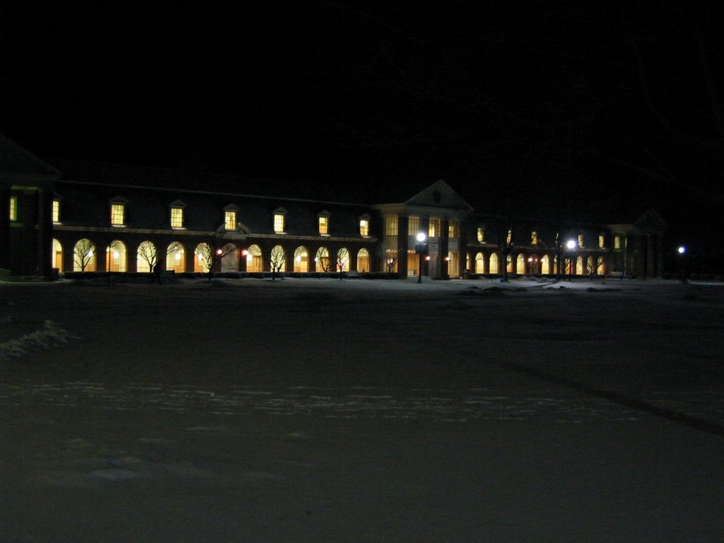 Academic quad at night by mlanewal