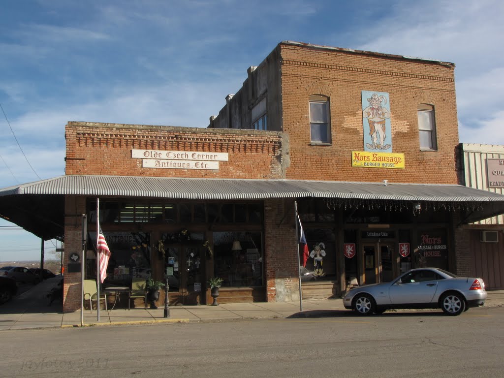 Olde Czech Corner Antiques & Nors Sausage & Burger House.....West, Texas by joyfotos