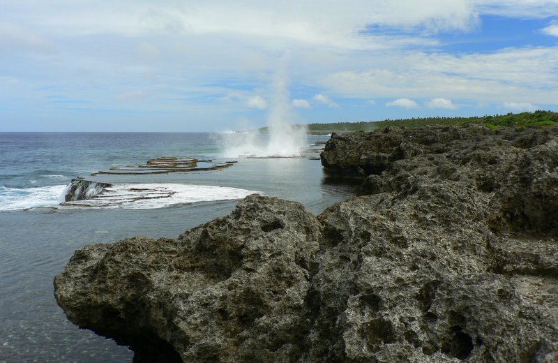 Tongatapu, blow holes by Victor Rull