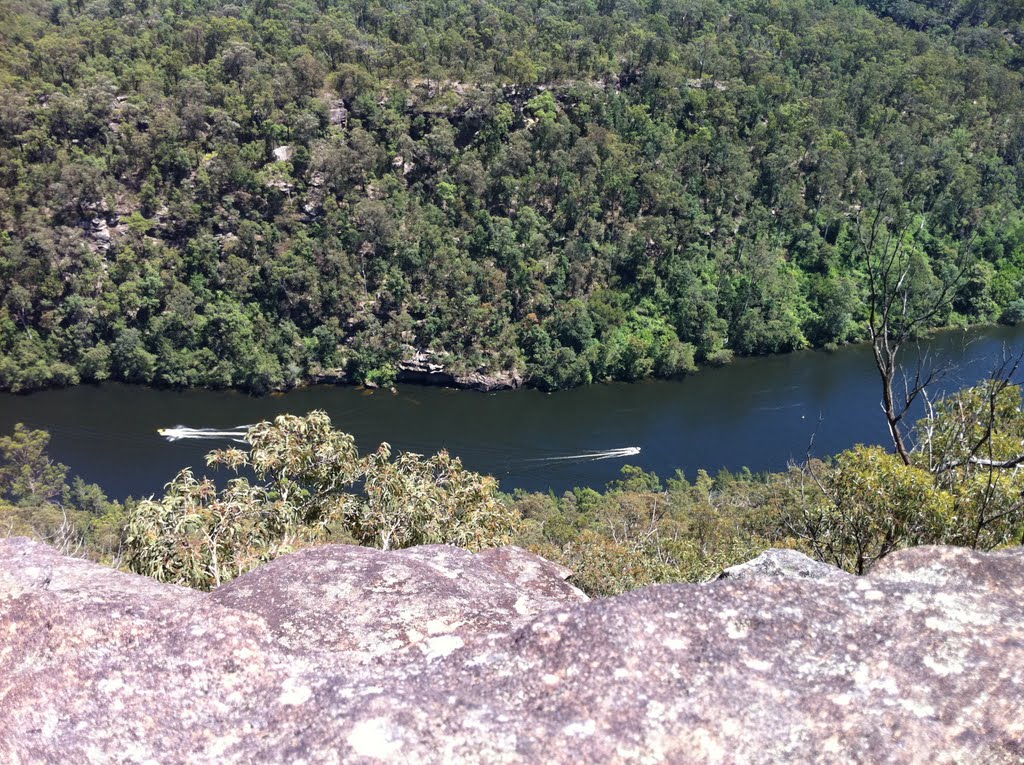 Looking at Nepean River below from Riley's Mountain Lookout by Timothy Rowe