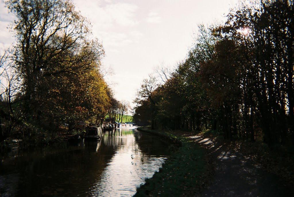 Boats on the Leeds to Liverpool canal in Chorley, Lancashire by Stephen Lenehan